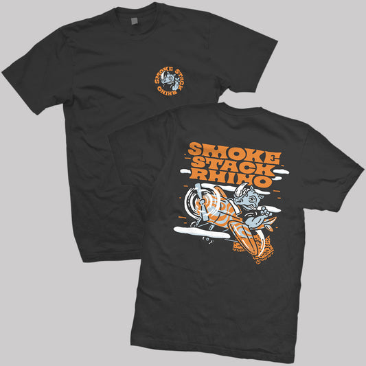 Flying Rhino Double-Sided Tee - Coal